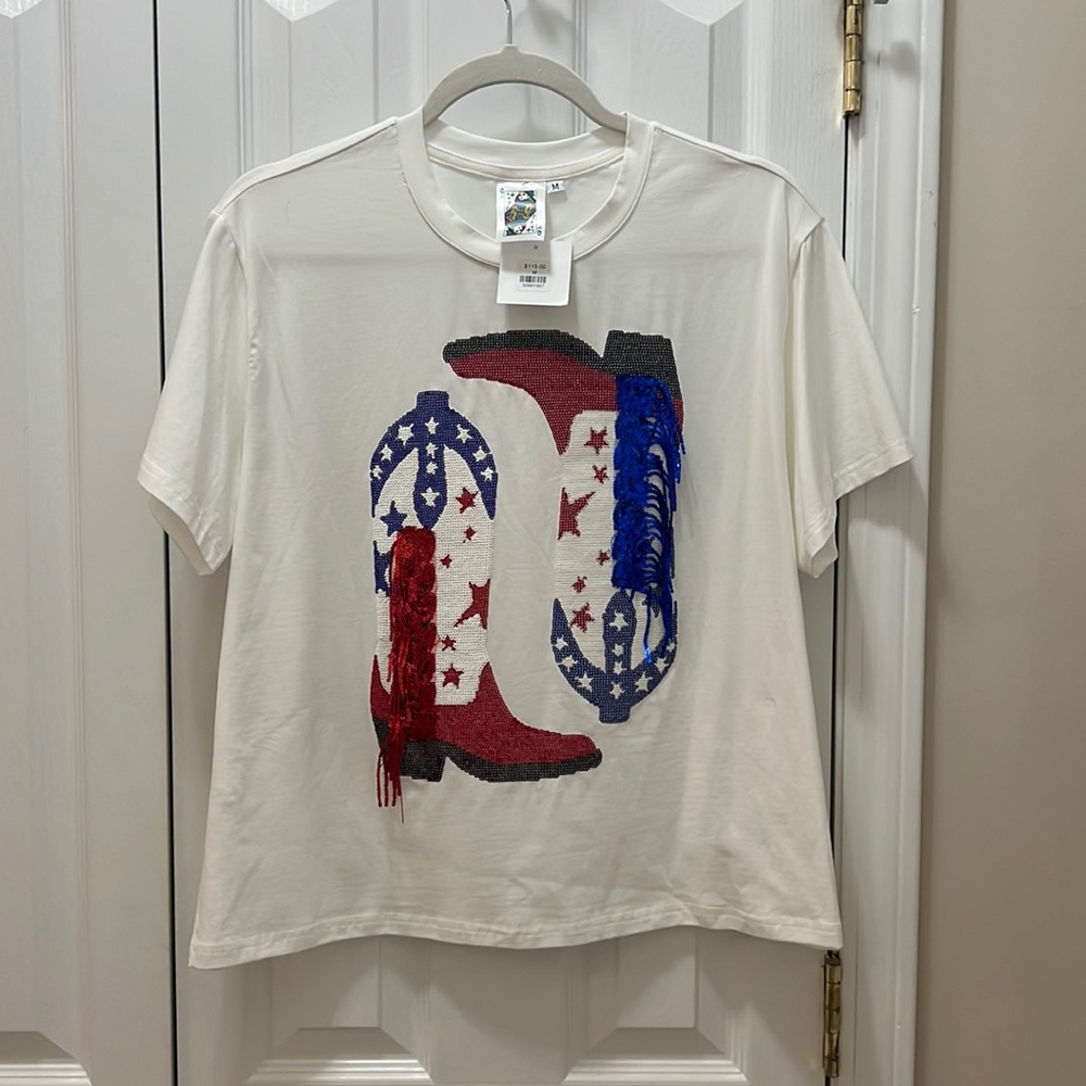 Queen of Sparkles cowboy boot shirt